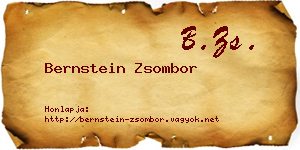 Bernstein Zsombor névjegykártya