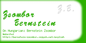 zsombor bernstein business card